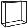 vidaXL fekete edzett &uuml;veg t&aacute;lal&oacute;asztal 80 x 35 x 75 cm