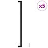 vidaXL 5 db fekete rozsdamentes ac&eacute;l szekr&eacute;nyfoganty&uacute; 480 mm