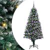 vidaXL Mű kar&aacute;csonyfa 300 LED-del Z&ouml;ld 180 cm PVC &eacute;s Ac&eacute;l &eacute;s Műanyag