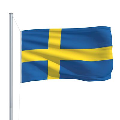 vidaXL svéd zászló 90 x 150 cm