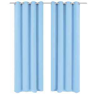 vidaXL 2 db t&uuml;rkiz s&ouml;t&eacute;t&iacute;tőf&uuml;gg&ouml;ny f&eacute;m f&uuml;gg&ouml;nykarik&aacute;kkal 135 x 175 cm