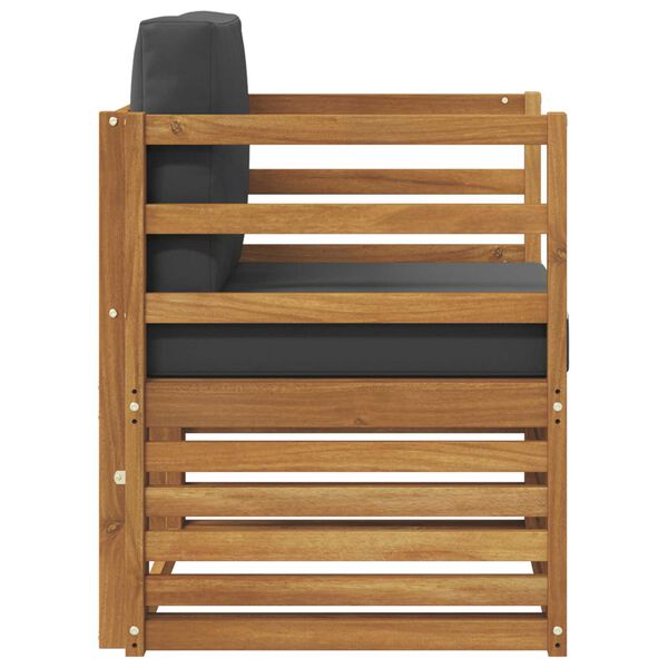 vidaXL K&uuml;lt&eacute;ri kanap&eacute; szett T&ouml;m&ouml;r ak&aacute;cfa &eacute;s poli&eacute;szter Term&eacute;szetes