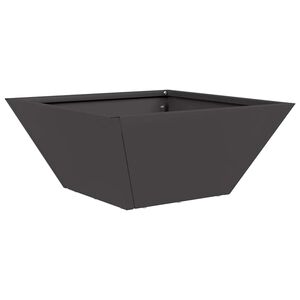 vidaXL Kerti cser&eacute;p Fekete 35 x 35 x 15 cm Hidegen hengerelt ac&eacute;l