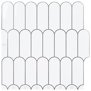 vidaXL Toll Csempe 50 db Feh&eacute;r sz&uuml;rke 30 x 30 cm Poliuret&aacute;n &eacute;s PET