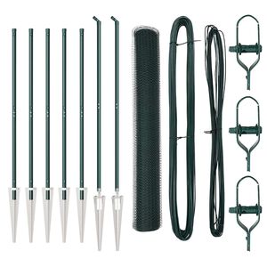 vidaXL Hatsz&ouml;gletű ker&iacute;t&eacute;s oszlopokkal 10 x 1 m PVC-bevonatos ac&eacute;l