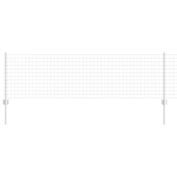 vidaXL Ker&iacute;t&eacute;s oszlopokkal Ez&uuml;st 0,6 x 10 m Ac&eacute;l