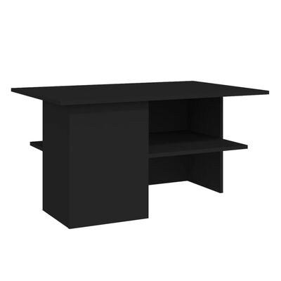 vidaXL fekete forgácslap dohányzóasztal 90 x 60 x 46,5 cm