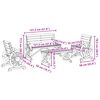 vidaXL 4 részes tömör fenyőfa kerti pihenőgarnitúra