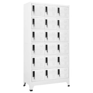 vidaXL feh&eacute;r ac&eacute;l z&aacute;rhat&oacute; szekr&eacute;ny 90 x 40 x 180 cm