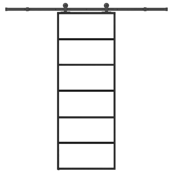 vidaXL ESG &uuml;veg &eacute;s alum&iacute;nium tol&oacute;ajt&oacute; f&eacute;mszerelv&eacute;ny-szettel 76x205 cm