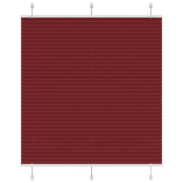 vidaXL plisz&iacute;rozott redőny Bordeaux piros 120x100 cm sz&ouml;vetsz&eacute;less&eacute;g