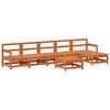 vidaXL Kerti lounge szett 7 pcs Viaszbarna T&ouml;m&ouml;r fenyő