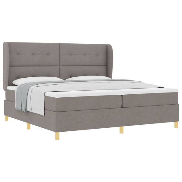 vidaXL Boxspring &aacute;gy matraccal S&ouml;t&eacute;tsz&uuml;rke 90x190 cm Sz&ouml;vet T&oacute;psz&iacute;nű