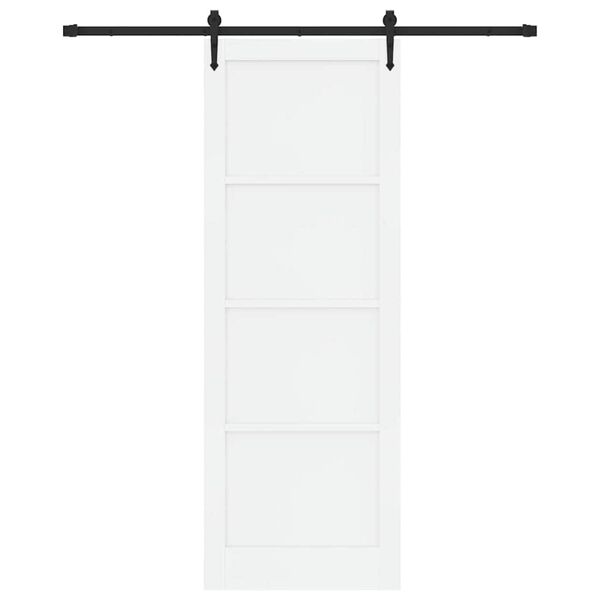 vidaXL Cs&uacute;sz&oacute; ajt&oacute; ORKDAL Feh&eacute;r &eacute;s fekete 83 x 232 cm T&ouml;m&ouml;r fenyőfa