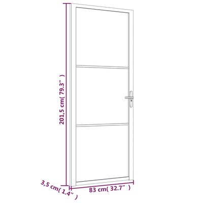 vidaXL fehér matt üveg és alumínium beltéri ajtó 83 x 201,5 cm
