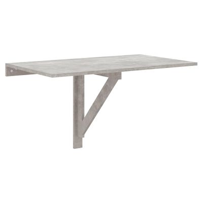 vidaXL betonszürke szerelt fa összecsukható fali asztal 100x60x56 cm