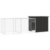 vidaXL antracitsz&uuml;rke horganyzott ac&eacute;l csirkeketrec 300x91x100 cm