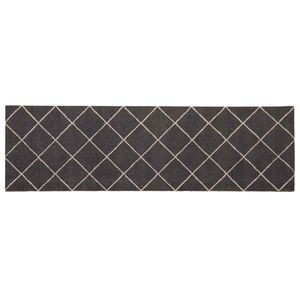 vidaXL Konyhai szőnyeg Antracit kock&aacute;s 150 x 45 cm 100% Poliamid