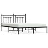 vidaXL fekete f&eacute;m &aacute;gykeret fejt&aacute;ml&aacute;val 183 x 213 cm