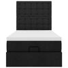 vidaXL Ottom&aacute;n &aacute;gy matraccal fekete 100x200 cm sz&ouml;vet