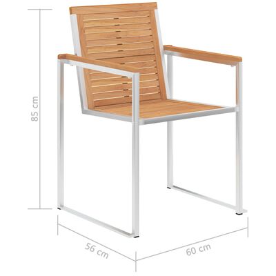 vidaXL 4 db tömör tíkfa kerti szék párnákkal