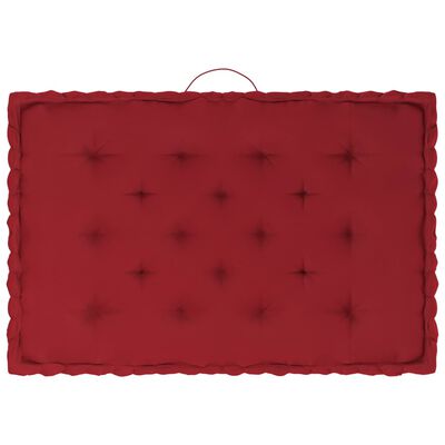 vidaXL 6 db burgundi vörös pamut raklapbútor-padlópárna