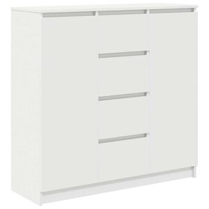 vidaXL feh&eacute;r szerelt fa t&aacute;lal&oacute;szekr&eacute;ny fi&oacute;kos 100,5x35x98,5 cm