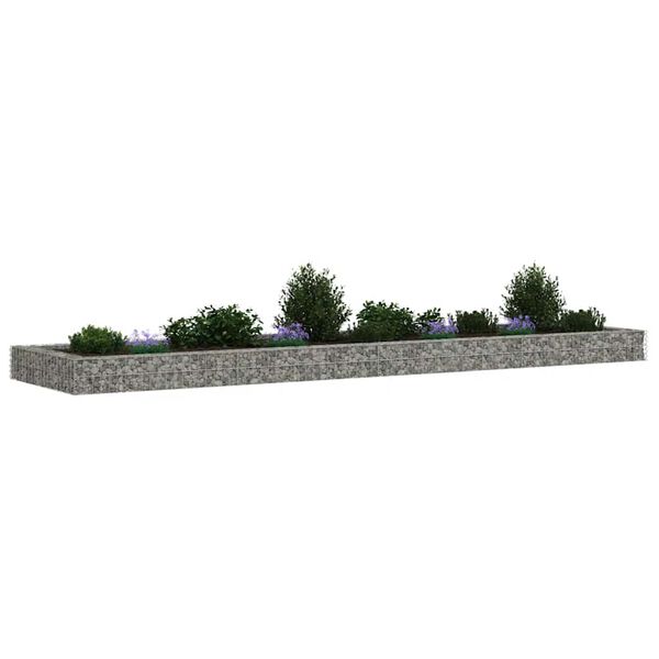 vidaXL horganyzott acél gabion magaságyás 400 x 100 x 20 cm