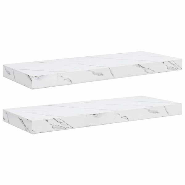 vidaXL Falpolc t&aacute;rol&oacute;val 2 pcs Feh&eacute;r m&aacute;rv&aacute;ny 60 x 23,5 x 4 cm Faanyag