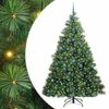 vidaXL Mű kar&aacute;csonyfa 300 LED-del &aacute;llv&aacute;nnyal Z&ouml;ld 210 cm PE &eacute;s PVC