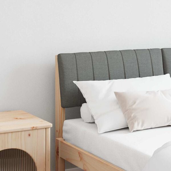 vidaXL K&aacute;rpitozott fejt&aacute;mla S&ouml;t&eacute;tsz&uuml;rke 140 cm T&ouml;m&ouml;r fenyőfa