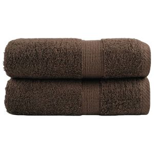 vidaXL pr&eacute;mium mosd&oacute;t&ouml;r&ouml;lk&ouml;ző SOLUND 2 db barna 30 x 30 cm 600 g/m&sup2;