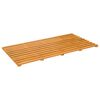 vidaXL F&uuml;rdőszoba szőnyeg Barna 100 x 53 x 2,5 cm T&ouml;m&ouml;r Ak&aacute;cfa
