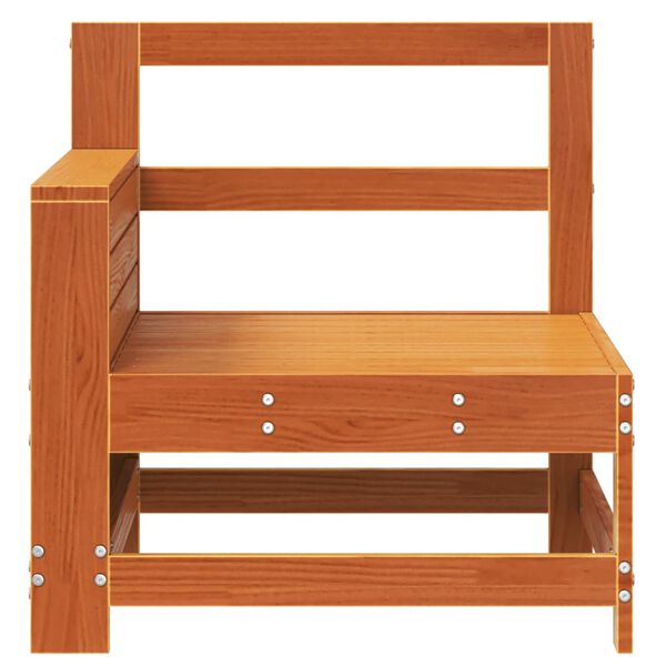 vidaXL viaszbarna t&ouml;m&ouml;r fenyőfa kerti karf&aacute;s kanap&eacute; 69x62x70,5 cm