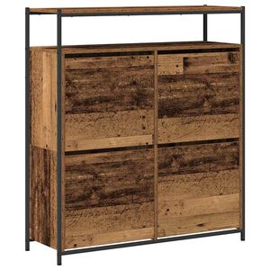 vidaXL Cipőszekr&eacute;ny 100 x 34 x 112 cm Szerelt Fa Antik Fa