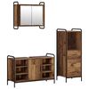 vidaXL F&uuml;rdőszobai Szekr&eacute;ny Szett 3 db Antik Fa 40 x 36 x 109,5 cm