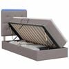 vidaXL LED t&aacute;rol&oacute;s &aacute;gy matraccal T&oacute;psz&iacute;nű 90 x 200 cm Sz&ouml;vet