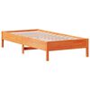 vidaXL viaszbarna t&ouml;m&ouml;r fenyőfa &aacute;gy matrac n&eacute;lk&uuml;l 100 x 200 cm