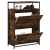 vidaXL f&uuml;st&ouml;s t&ouml;lgy sz&iacute;nű szerelt fa cipőszekr&eacute;ny 75x34x112 cm