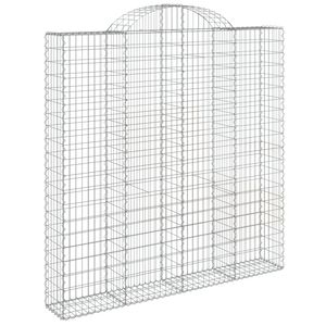 vidaXL &iacute;ves horganyzott vas gabion kos&aacute;r 200x30x200/220 cm