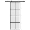 vidaXL ESG &uuml;veg &eacute;s alum&iacute;nium tol&oacute;ajt&oacute; f&eacute;mszerelv&eacute;ny-szettel 76x205 cm