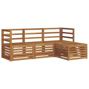 vidaXL K&uuml;lt&eacute;ri kanap&eacute; szett 4 pcs Term&eacute;szetes