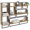 vidaXL Fali polc k&eacute;szlet 6 pcs Artisan t&ouml;lgy 100 x 25 x 30 cm Faanyag