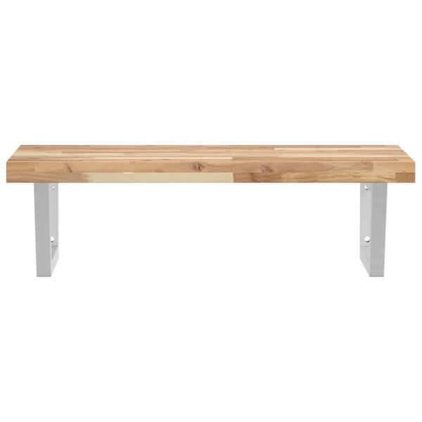 vidaXL ac&eacute;l &eacute;s t&ouml;m&ouml;r ak&aacute;cfa falra szerelhető mosd&oacute;polc