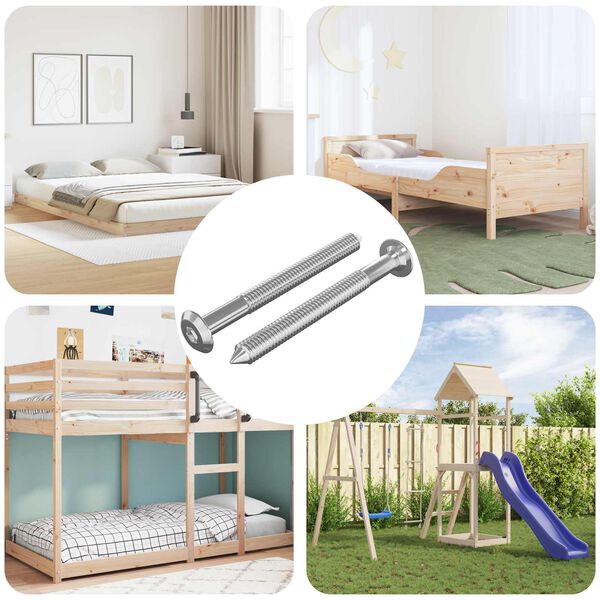 vidaXL B&uacute;torcsavarok 2 pcs Ez&uuml;st M6 x 60 mm Ac&eacute;l