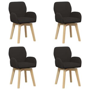 vidaXL Forg&oacute;s &Eacute;tkezős Sz&eacute;kek 4 db Boucl&eacute; Fekete 54 x 58 x 87 cm