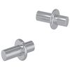 vidaXL Polc Peg 2 db Ez&uuml;st 8,6 x 8,6 x 14,6 mm Ac&eacute;l