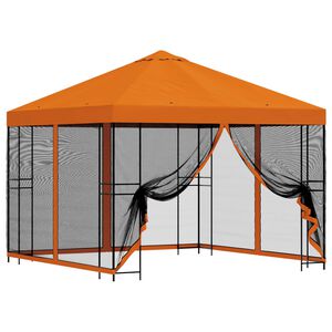 vidaXL Kerti pavilon oldalfalakkal 3 x 3 m Narancss&aacute;rga