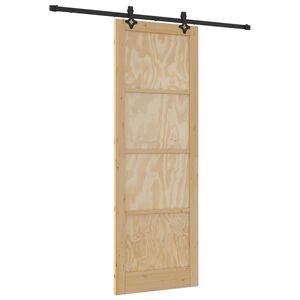 vidaXL Cs&uacute;sz&oacute; ajt&oacute; Term&eacute;szetes &eacute;s Fekete 83 x 232 cm T&ouml;m&ouml;r Fenyőfa