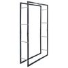 vidaXL fekete ac&eacute;l tűzifat&aacute;rol&oacute; 80 x 25 x 150 cm